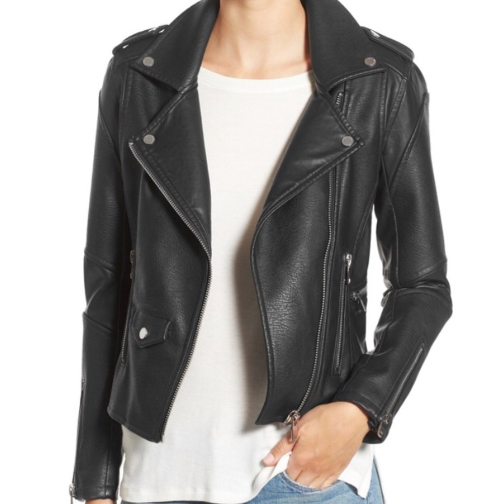 BLANK NYC FAUX LEATHER MOTO JACKET